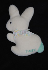 🍀Doudou Lapin TIGEX Blanc