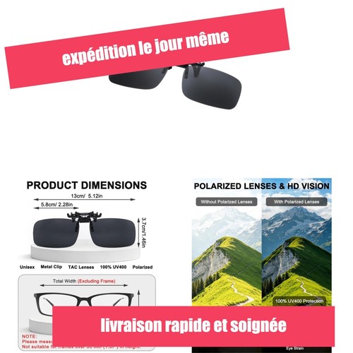 Clip solaire lunettes vue - lunettes,