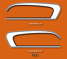 SUZUKI GT125 L 1974 - Kit déco Sticker decals set - GT 125  1974 - Black & White