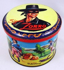 Zorro - Metal Pike Candy Box - Walt Disney France 1966