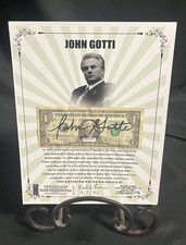 RARE John Gotti Autographed Dollar Bill Certified and Notarized (229387)