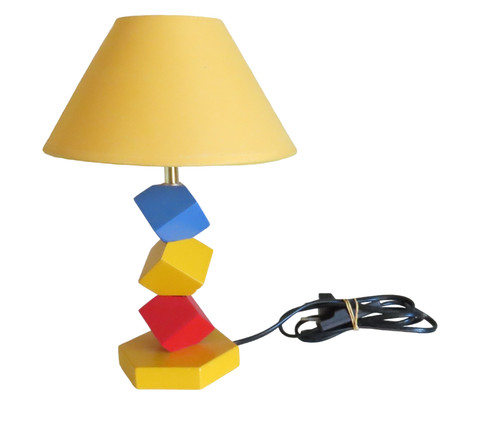 Lampe poser vintage bois - a,