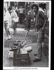 LE PUY-en-VELAY (43) BLUEBERRY MERCHANT STAND at the market in 1986