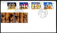 2018 Silo Art (Gummed Stamps) FDC - Golden Grove SA 5125m PMK