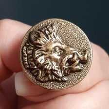 M20 Bronze Color Boar Head D26mm Uniform Hunting Veneer Button 