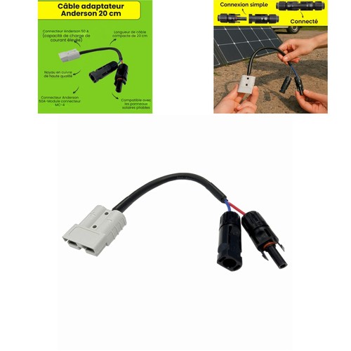 Câble adaptateur mc4 - câble,