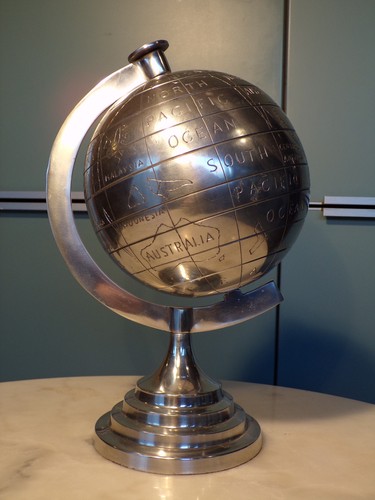 Globe terrestre métal - terrestre,