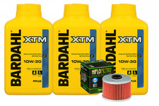 Set Entretien Huile Bardahl XTM 10W30 + Filtre pour Honda XR 350 Rg Rh 1986>1987
