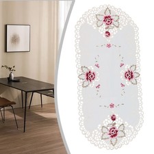 Nappe ovale blanche brod??e