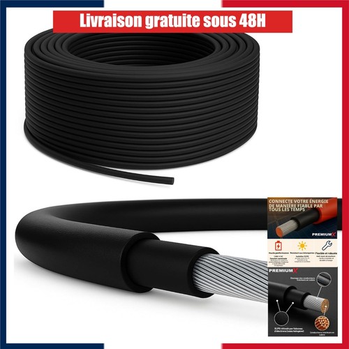 Câble solaire 50m 6mm - câble,