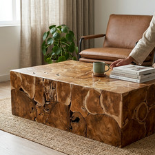 Table Basse En Teck 120x80 Cm