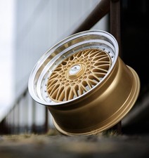 4X 16" Malm BBS RS style 5X100 5X112 8J ET20 roues dorées pour Mercedes...