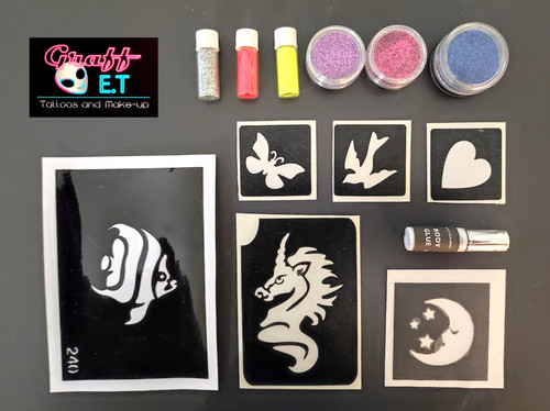 Kit complet pochoirs tatouages - pochoirs,