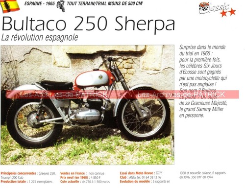Bultaco 250 sherpa sammy - 250, (