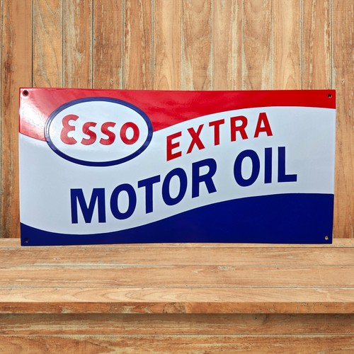 Plaque émaillée esso - émaillée,