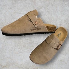 Birkenstock Boston daim taupe