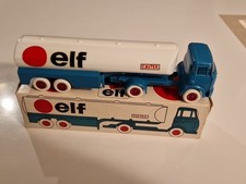 BERLIET CAMION CITERNE ELF CALTEX USA JOUET ANCIEN BOITE BOURBON FRICTION PUB