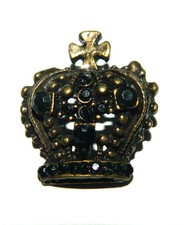 petite broche vintage couronne