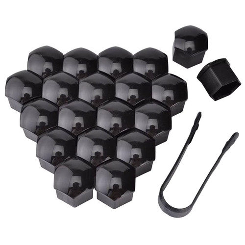 Cache ecrous roue 17mm noir - 20,