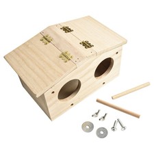 Boîte en bois cage d'élevage d'oiseaux volière perroquet nidification maison