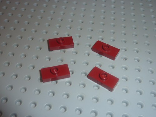 Lego dark red plate ref - x,
