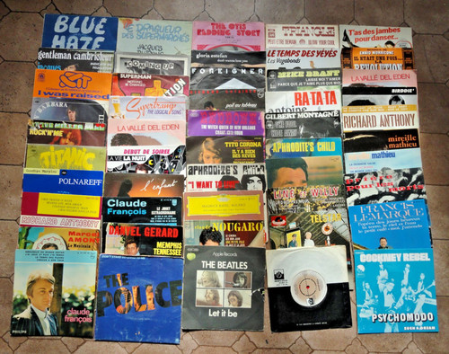 Lot disques vinyles - de, 50