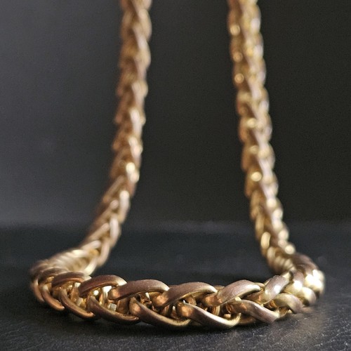 Collier maille palmier - , plaqué