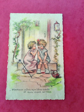 CP GERMAINE BOURET HEUREUX CELUI QUI VOUS ECOUTE AVEC QUELQUES PAILLETTES