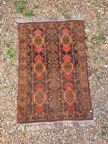 Tapis vintage noué main - vintage, laine