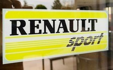 adhésif sticker " RENAULT SPORT " intérieur vitre  GT TURBO R11 R21 CLIO MEGANE