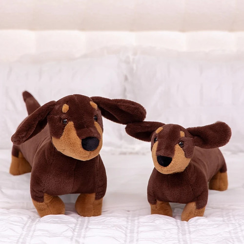Peluche teckel 60cm - 60cm, chien