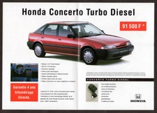 1995 HONDA Concerto Turbo Vintage Original AD double sided centerfold flyer