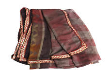 Tissu 5 ans sari indien vintage imprimé tissu artisanal Georgette tissu robe ...