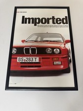 FRAMED Original E30 BMW M3 Coupe Red Magazine Picture Poster Man Cave Retro