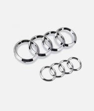2 LOGO 273/192mm Calandre coffre chromé AUDI A3 A4 A5 A6 A7 Q2 Q3 Q5 Q8 TT