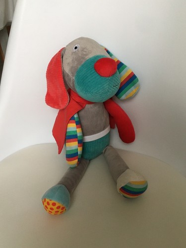 Doudou peluche chien bleu - doudou,