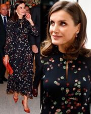 MASSIMO DUTTI (ZARA GROUP) CONFETTI PRINT DRESS 6606/808 ASO QUEEN LETIZIA EU 38