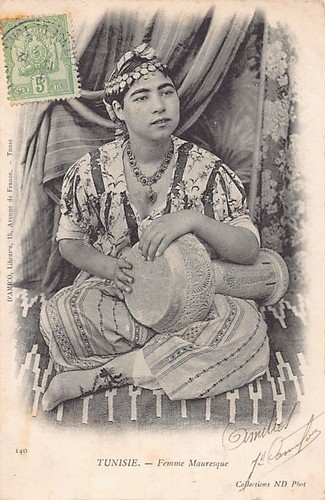 Tunisie femme mauresque et - tunisie,