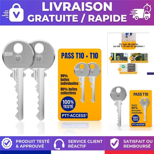 Lot clés pass ptt t10 - 2,