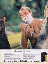 PUBLICITE ADVERTISING 095 1981 Roger & Gallet le rasage l'homme est rare