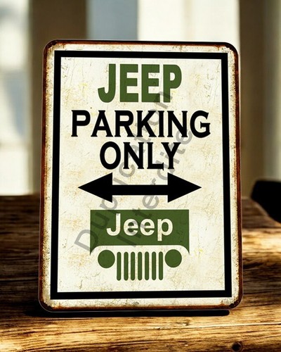 Plaque métal vintage jeep - métal,