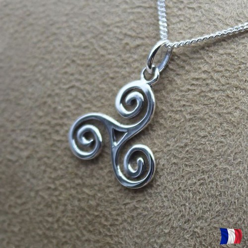 Pendentif triskel argent 925 - pendentif,