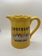 CHOCOLAT Delespaul-Havez Yellow French Pitcher 6". READ!!!