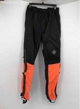 Harley-Davidson Mens Black Orange American Waterproof Motorcycle Pants Size S