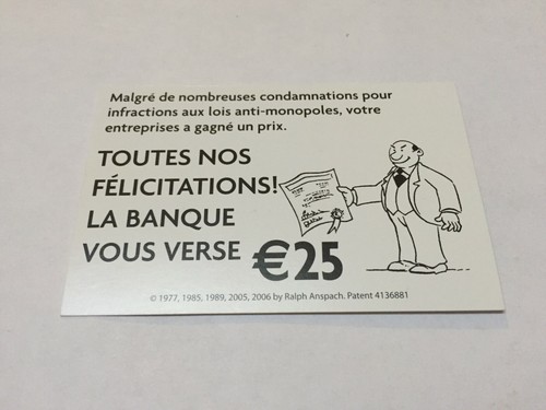 Carte monopoliste felicitation - carte,