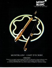 1987 Mont Blanc Advertising 099 Advertising Art of Writing Pen Nobility