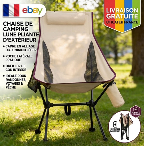 Chaise camping pliante lune - chaise,