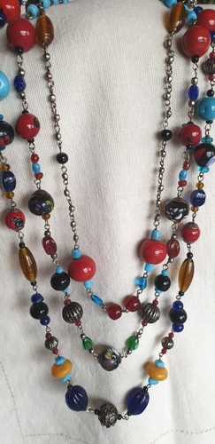 Collier ancien rangs perles - collier, 3