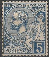 TIMBRE MONACO Année 1891 Prince Albert 1er n°13 . NEUF*