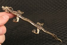 chinese bronze hand cast dragon statue collectable pendant netsuke pen stand